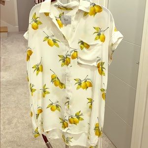 Rails maternity size xs lemon print top
